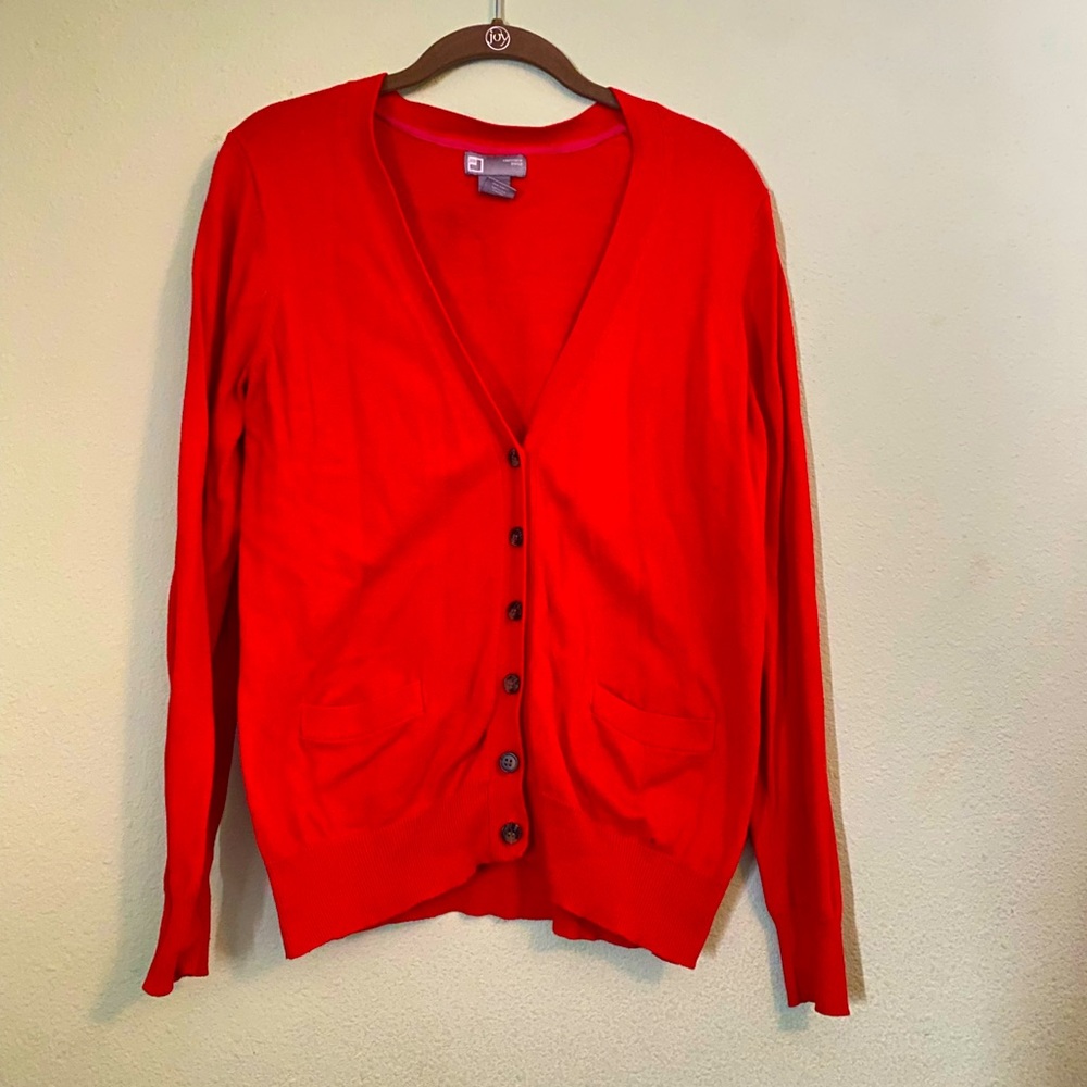 Woman’s large cashmere button cardigan